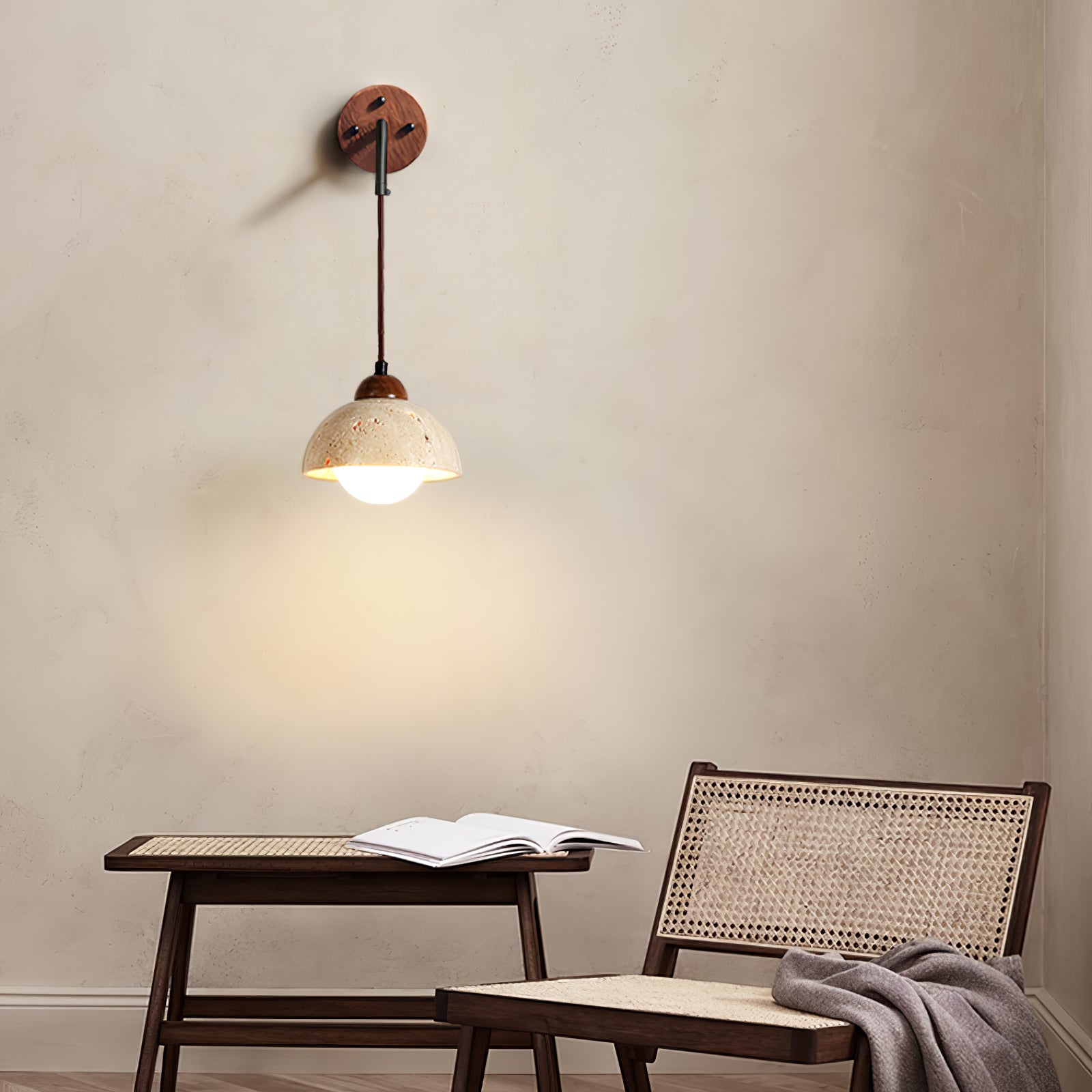 Alcarion Travertin Applique Lumière