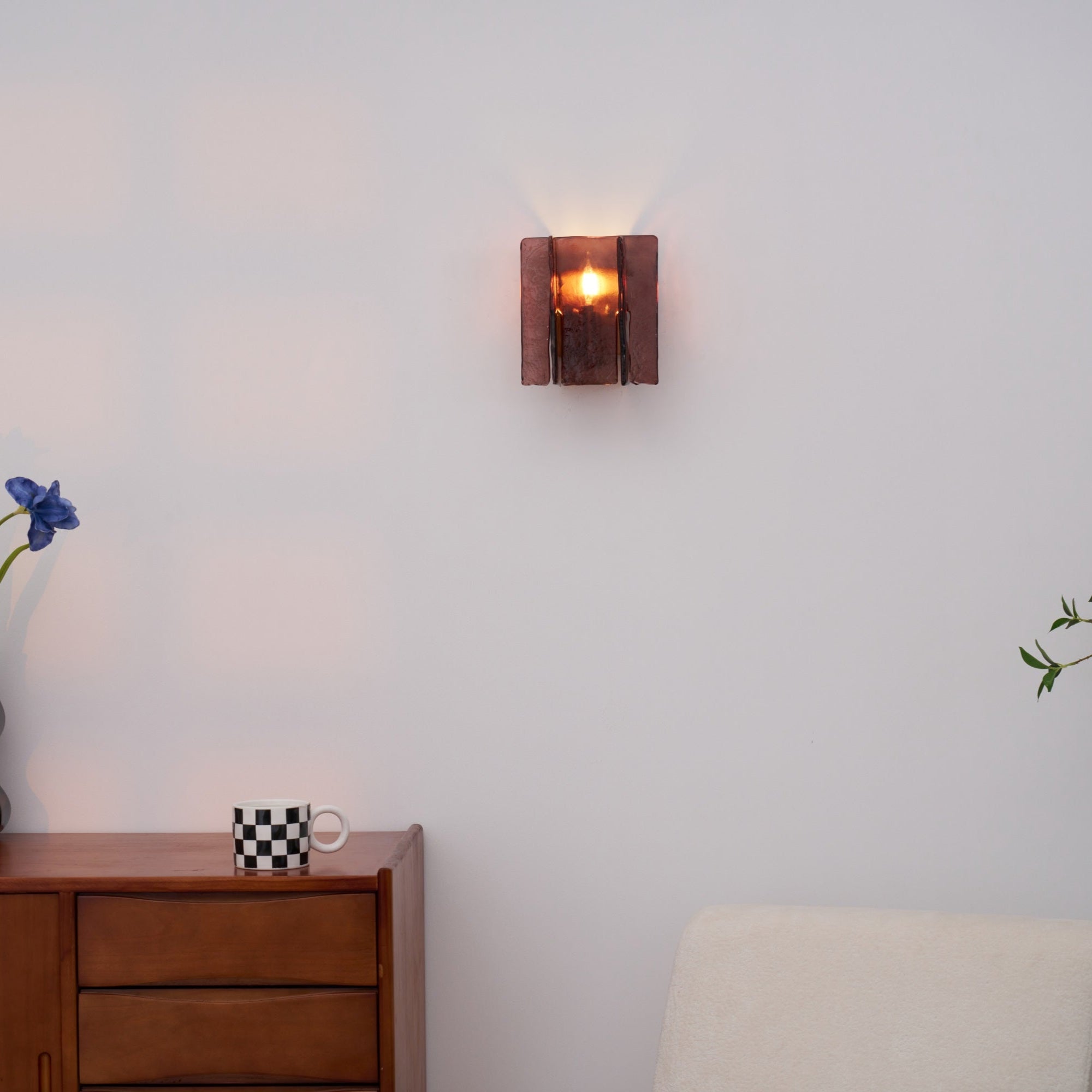 Solanic Lampe Murale Artistique en Verre Élégante