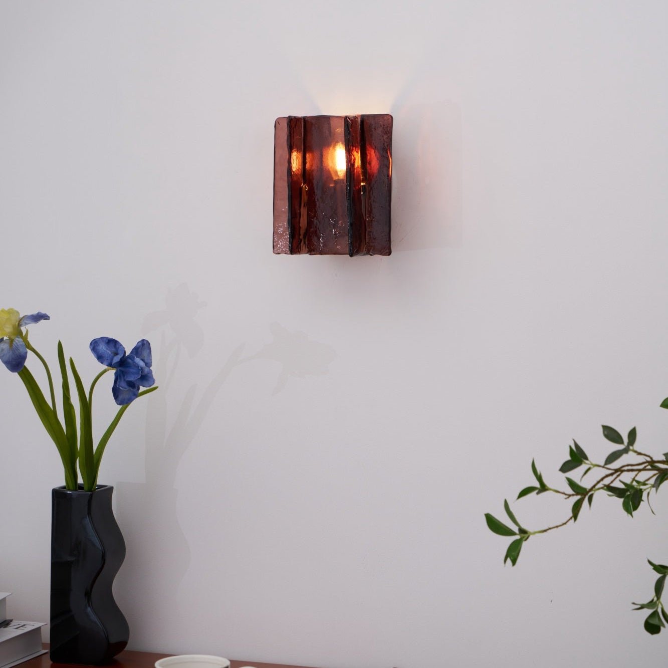 Solanic Lampe Murale Artistique en Verre Élégante