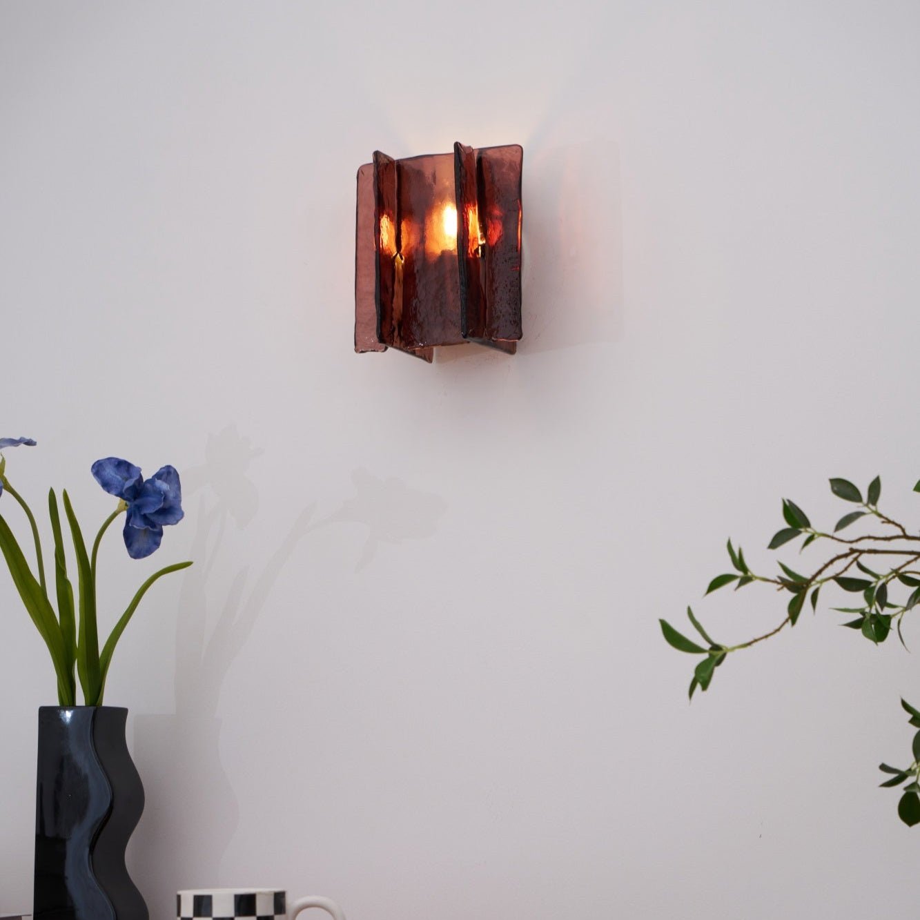 Solanic Lampe Murale Artistique en Verre Élégante