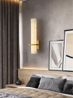 Luste  Applique Murale en Albâtre Bande en Laiton Forme
