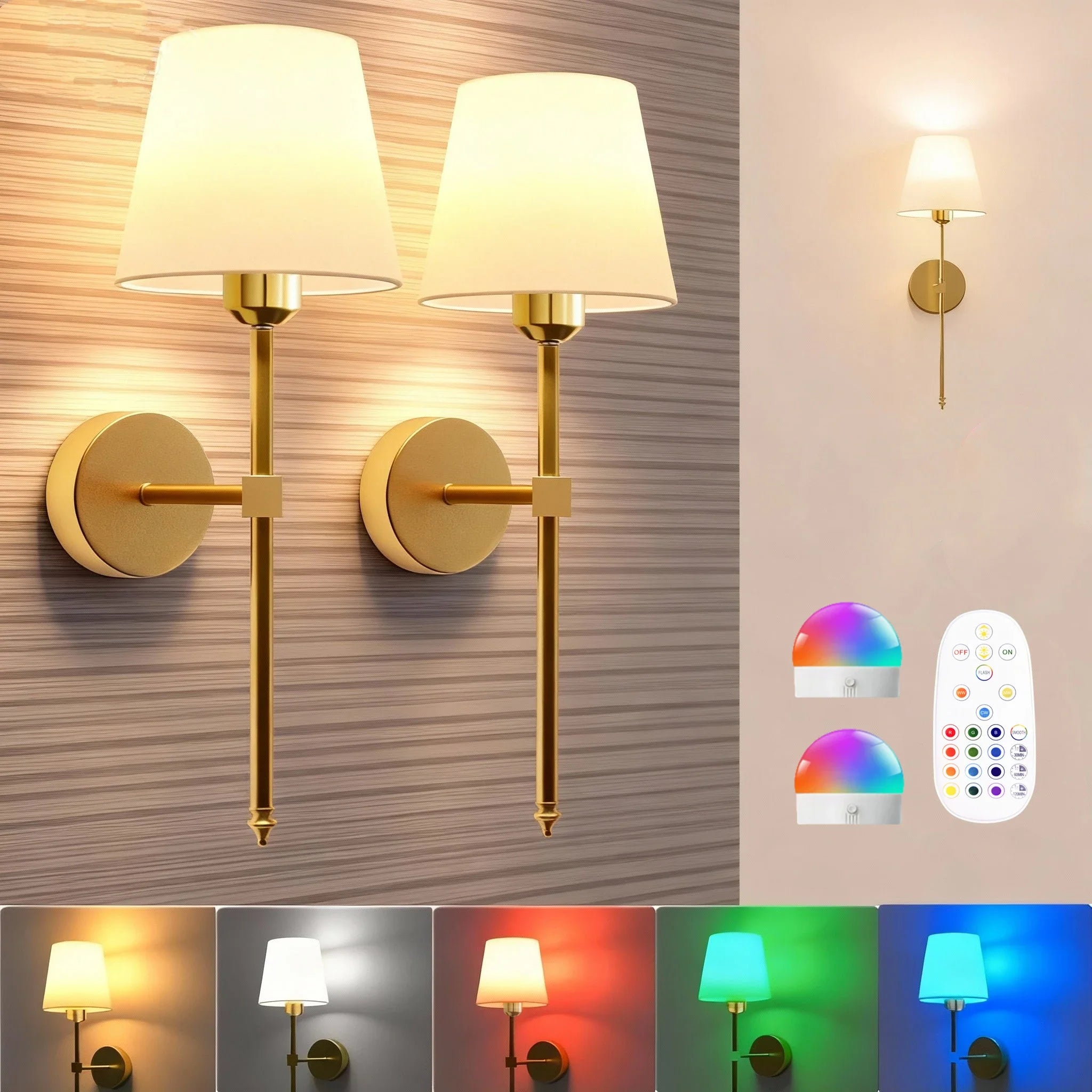 Applique Murale Sans Fil avec Module Amovible