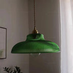 Suspension Vintage en Verre Vert