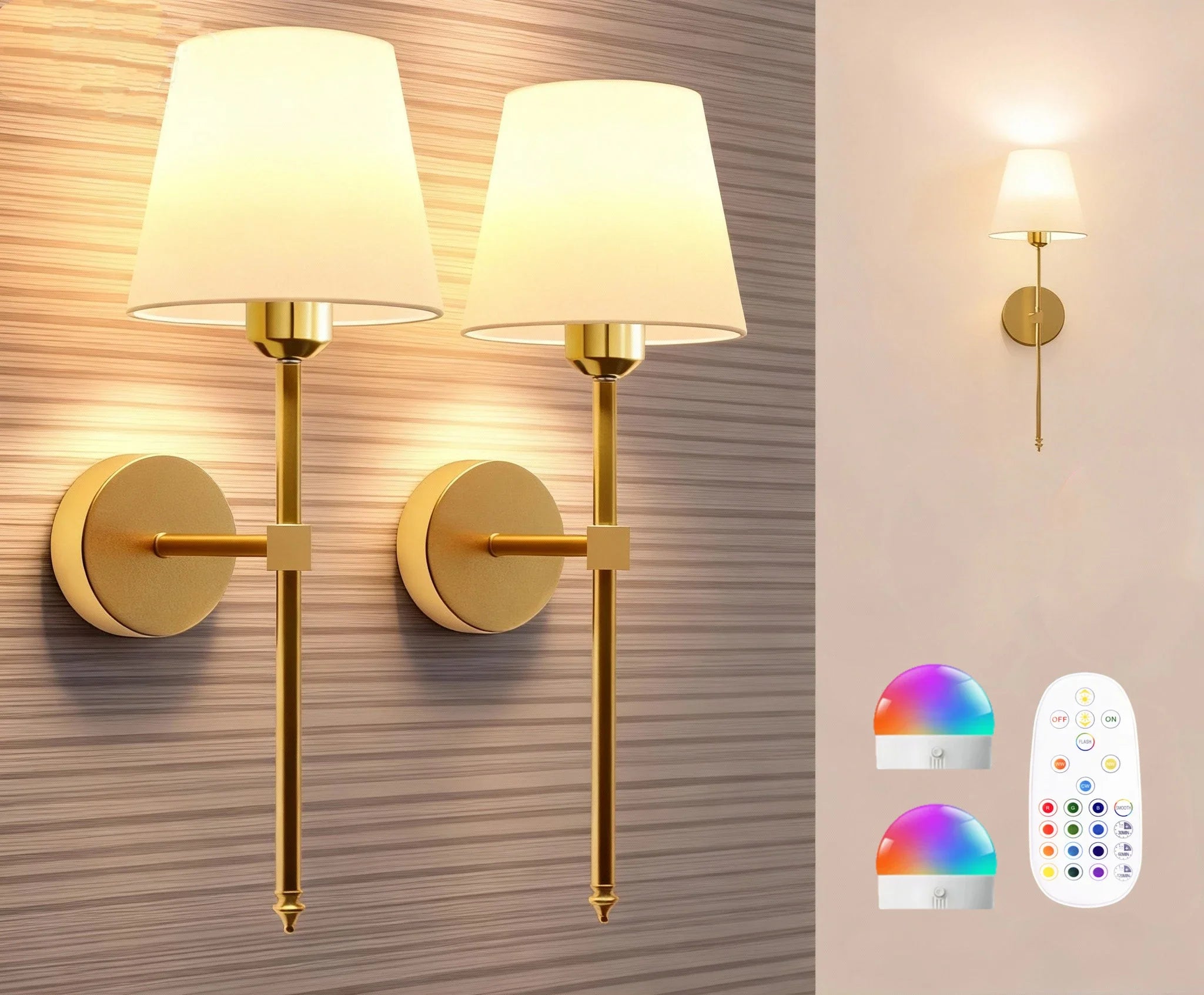 Applique Murale Sans Fil avec Module Amovible