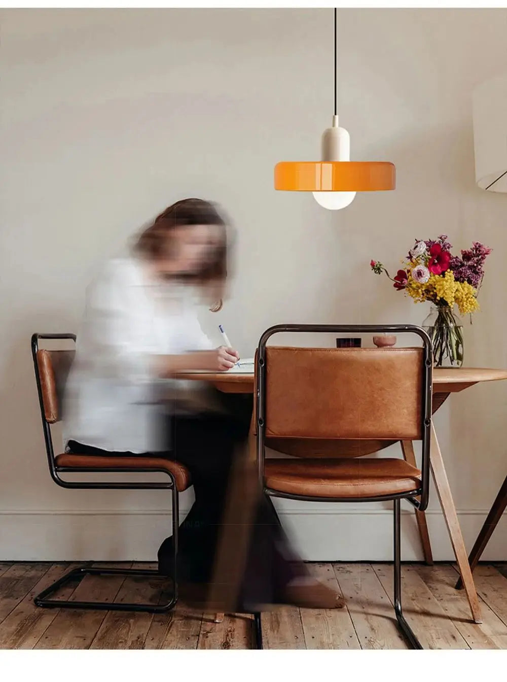 Lustre Bauhaus en Verre Nordique