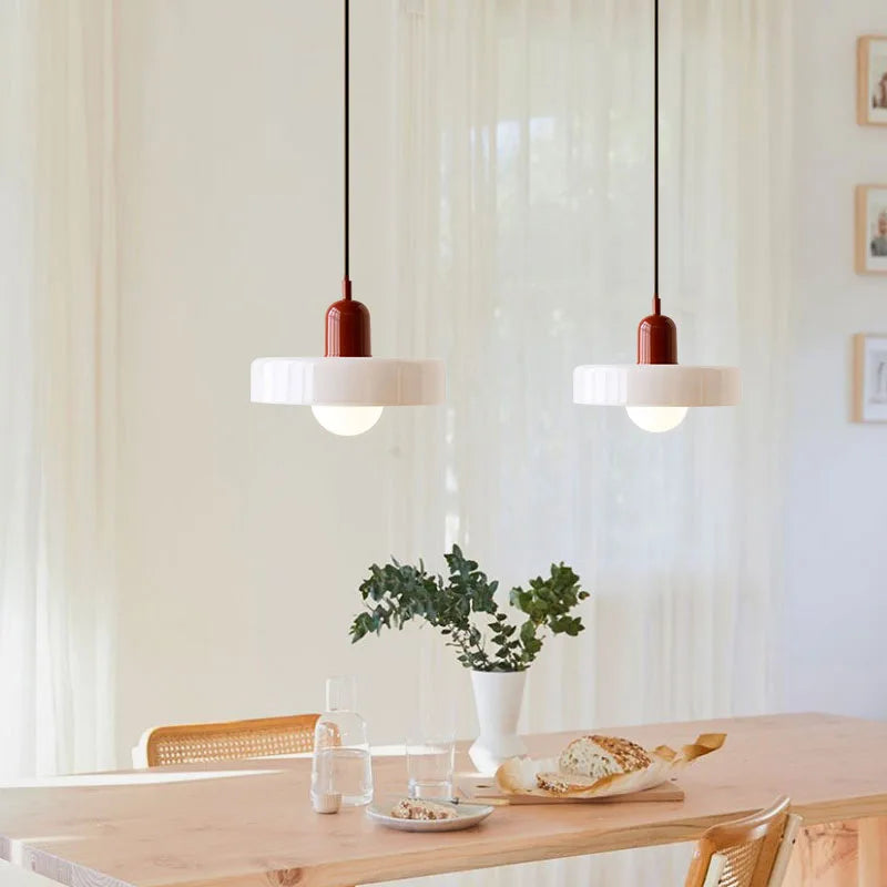 Lustre Bauhaus en Verre Nordique