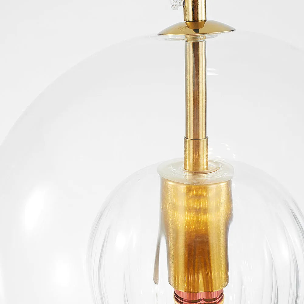 Suspension Globe en Verre June – Transparent & Ambre