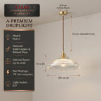Suspension Vintage en Verre Vert