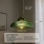Suspension Vintage en Verre Vert